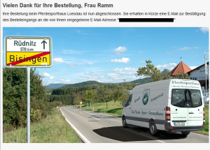 kreative Dankeseite Online-Shop