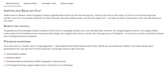AI-generierte Produktbeschreibung (aus Bild)